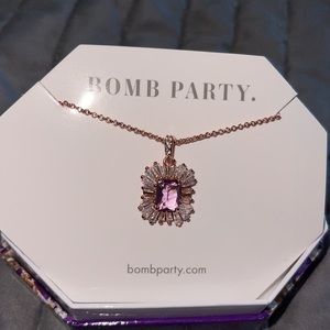 Bomb Party February Birthday Bomb Amethyst Necklace